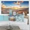 Designart - Sunrise on Beach of Caribbean Sea - Large Seashore Canvas Art Print